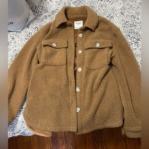 Abercrombie & Fitch Tan Fleece Jacket